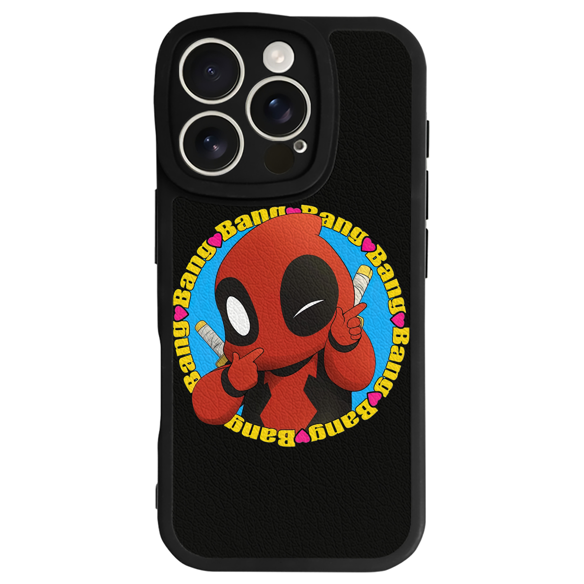 （画像用） Deadpool デッドプール 【iPhone 16シリーズ対応】シリコンスマホケース（レザー調） 材質：シリコン